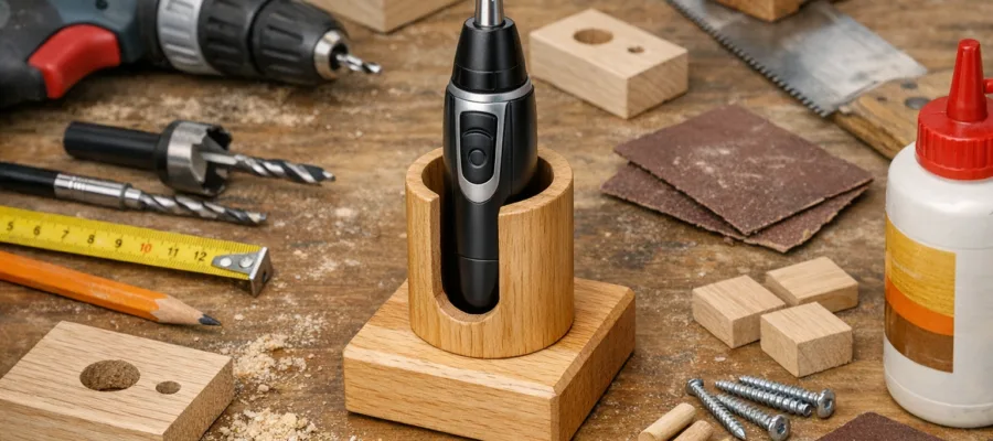 Nasenhaartrimmer-Halter aus Holz selber bauen: Schritt-fuer-Schritt Anleitung fuer Einsteiger